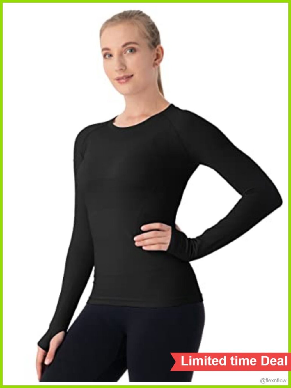 Seamless Long Sleeve Workout Top Nylon Elastane Thumbhole Slim Fit Yoga Gym